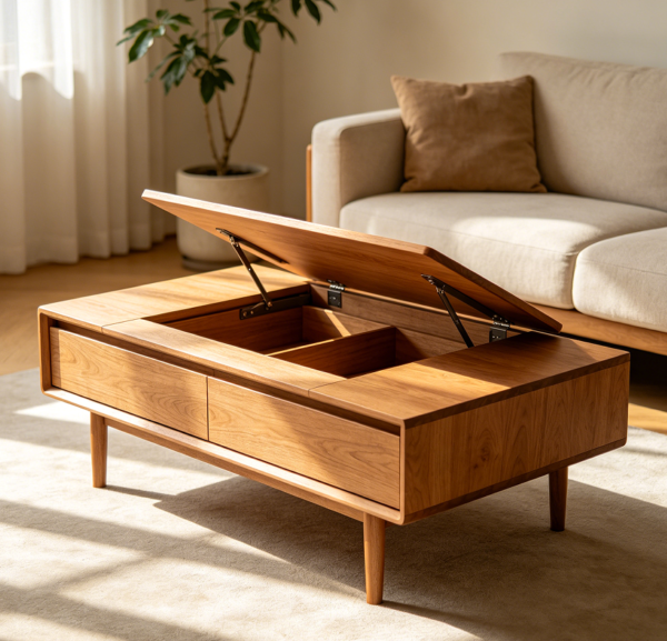 Lift Top Coffee Table with Hidden Storage Compartment